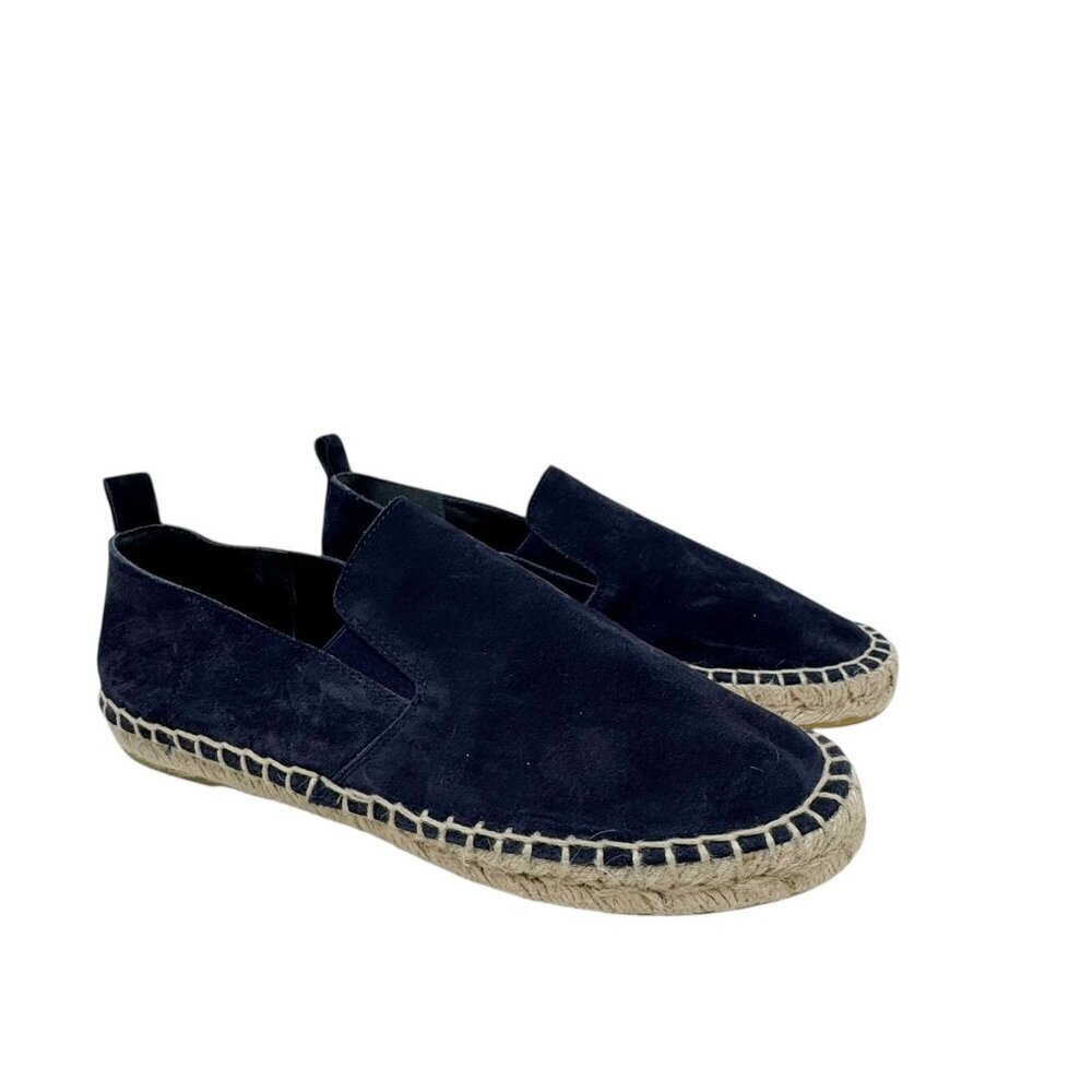 Vince Tucker french riviera Espadrille Flats Shoesize 37 7 Navy Blue Suede shoes